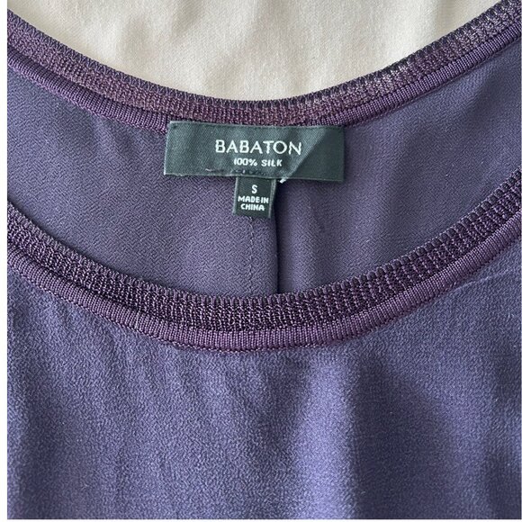 Babaton Silk Deep Purple Sleeveless Top S - Picture 3 of 4